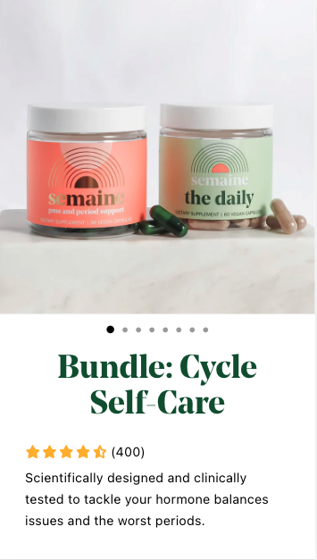 Example of Semaine Health product bundle