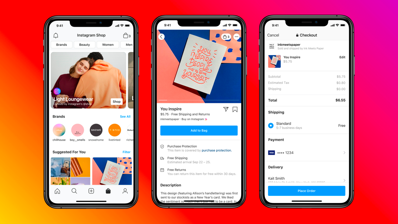 Example of Instagram Shop